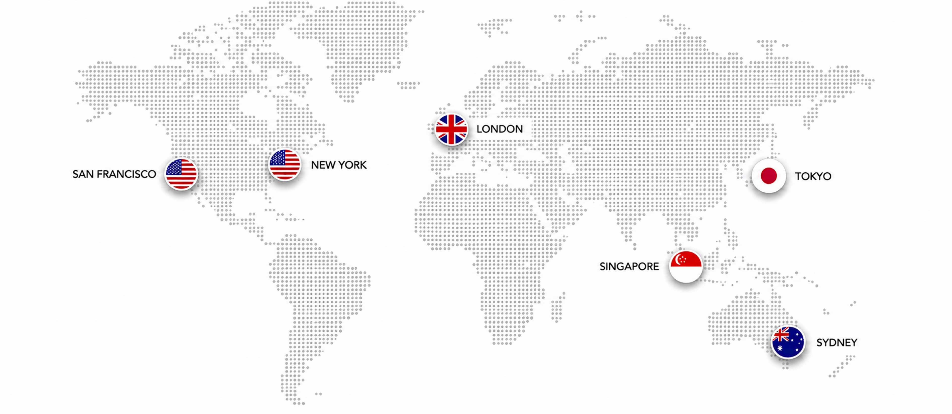 Slacode global presence across San Francisco, New York, London, Tokyo, Singapore, and Sydney